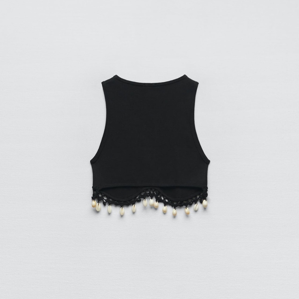 Zara limited edition sheamless shell crop top - Picture 6 of 7